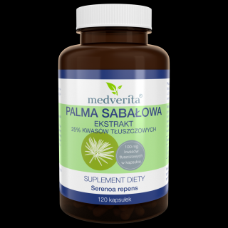 Medverita Palma Sabałowa ekstrakt - 25% kwasów tłuszczowych 120 kapsułek