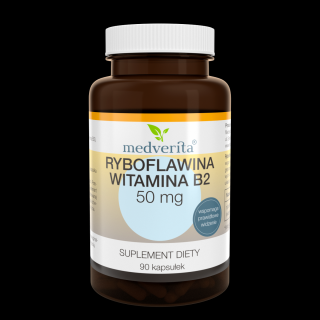 Medverita Ryboflawina Witamina B2 50mg - 90 kapsułek