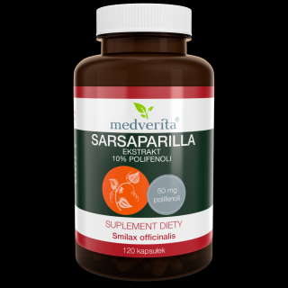 Medverita Sarsaparilla ekstrakt 10% polifenoli 120 kapsułek