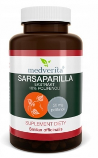 Medverita Sarsaparilla Suplement diety ekstrakt 10% Polifenoli 60 Kapsułek