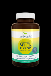 Medverita Selen Organiczny 200 mcg + Cynk Organiczny 15 mg 120 kapsułek