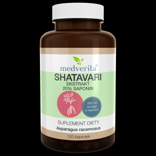 Medverita Shatavari 500 mg 120 kapsułek