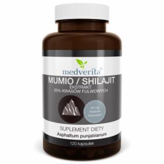Medverita Shilajit/Mumio ekstrakt 20% kwasów fulwowych - 120 kapsułek