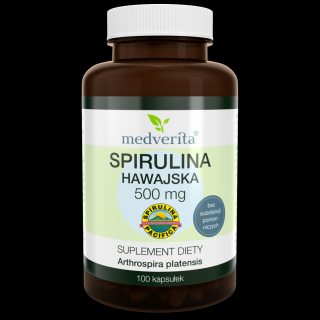 Medverita Spirulina hawajska Pacifica® 500 mg 100 kapsułek