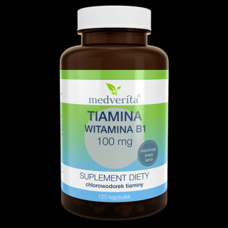 Medverita Tiamina (wit. B1) 100 mg 120 kapsułek