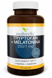 Medverita Tryptofan + Melatonina L-tryptofan 100 kapsułek
