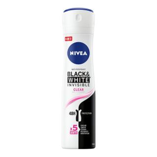 Nivea Black  White invisible clear antyperspirant damski spray 150ml