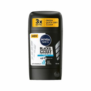 Nivea Men Black  White Invisible Fresh Antyperspirant w sztyfcie 50 ml