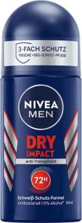 Nivea Men Dry Impact 48H Dezodorant Antyperspirant Roll-On 50ml.