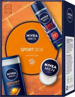 Nivea Men  Sport Box Zestaw kosmetyków Dezodorant 150ml + żel pod prysznic 250ml + krem 30ml