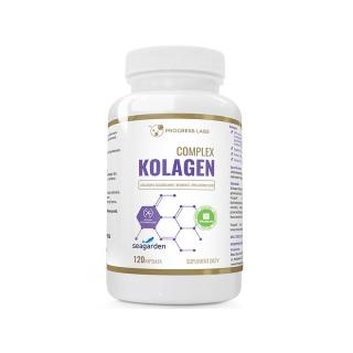 Progress Labs Kolagen (Seagarden®) Rybi Morski 500mg Siarczan Glukozaminy 2KCI, Witamina C, Kwas Hialuronowy 120 Kapsułek