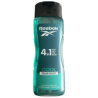 Reebok Cool Your Body 4w1 Odświeżający Żel pod prysznic dla mężczyzn 400ml