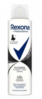 REXONA Invisible Black  White Clothes antyperspirant dezodorant spray 150ml