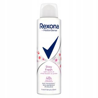 Rexona Woman Stay Fresh White flowers  lychee 48h antyperspirant spray damski 150ml