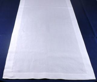 Bieżnik lniany biały 45 x 150 cm