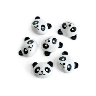 Magnesy Panda białe 6 sztuk