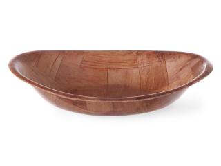 Koszyk owalny, drewniany, brązowy, wym. 195x140 mm, HENDI 425503