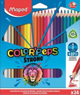 Kredki Color Peps Strong 24 kolory, lepsze niż Bambino