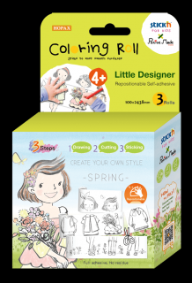 Mała Projektantka Mody Wiosna - kolorowanka w rolce