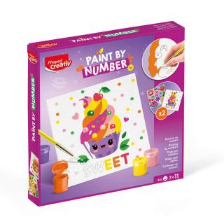 Malowanie po numerach dla dzieci - Smakołyki |  Zestaw kreatywny 7+