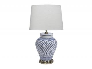 Ceramiczna lampa stołowa z wzorem Suzette 58 cm, PR Home