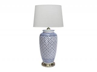 Ceramiczna lampa stołowa z wzorem Suzette 68 cm, PR Home