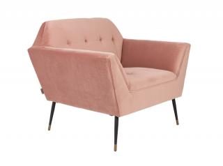 Fotel Kate lounge różowy, Dutchbone