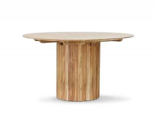 Okrągły stół filarowy z drewna tekowego 140 cm, HKliving