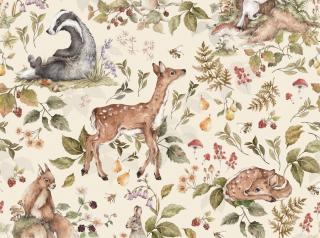 Tapeta Cute forest animals Light, Dekornik