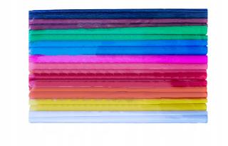 Bibuła marszczona zestaw 10 mix kolorów 25x200 cm