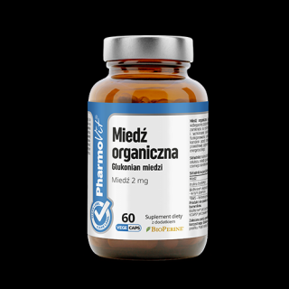 MIEDŹ ORGANICZNA 2mg 60 kapsułek - PHARMOVIT