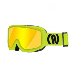 Gogle narciarskie NEON FUNNY Lime Fluo Black, Szyba: Gold