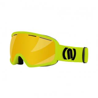 Gogle narciarskie NEON VENUS I Lime Fluo Black, Szyba: Gold