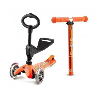Hulajnoga trójkołowa i jeździk w jednym MINI Micro 3w1 Deluxe POMARAŃCZOWA