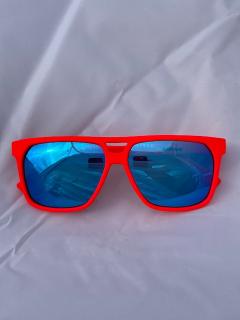 OKULARY NEON CAPITAN RED FLUO szkła X8 BLUE CAT3