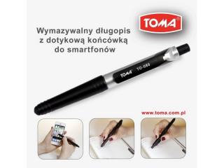Długopis wymazywalny z końcówką dotykową Touch Pen TO-086, TOMA