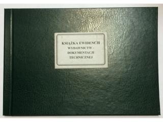 Książka ewidencji wydawnictw dokumentacji technicznej, A4, 96 stron, układ poziomy, WKT-107/48