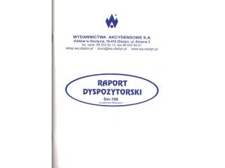 Raport dyspozytorski, A4, 48 kart, offset, SM-106