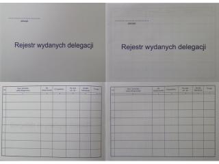 Rejestr wydanych delegacji, A5, 16 kart, OS-233