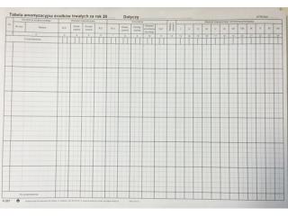Tabela amortyzacyjna środków trwałych, A3, offset, K-267