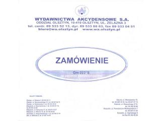 Zamówienie ogólne, 2/3 A4, 60 kart, samokopia, GM-223-S