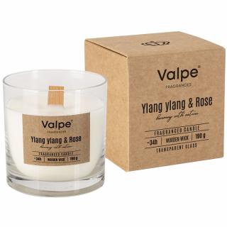 Bispol Ylang Ylang  Róża świeca z drewnianym knotem sn82-000-384 Valpe 1 sztuka