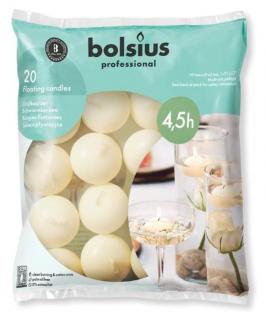 Bolsius, Kremowa, świeca pływająca, 20 sztuk