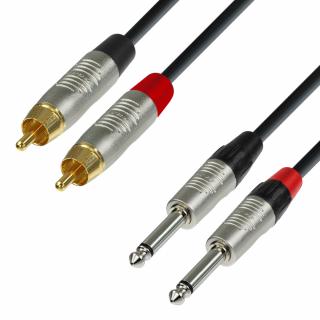 Kabel Adam Hall 2 x RCA - 2 x JACK mono 0,9m