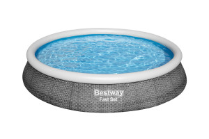 Bestway 57376 Basen rozporowy Fast Set  z pompą filtracyjną Szary 3.96m x 84cm