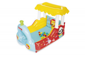 Bestway 93537 FISHER PRICE DMUCHANY POCIĄG  Z PIŁKAMI 132cm x 94cm x 89cm