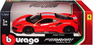 Ferrari 488 Pista 1:24 Metalowy Model Bburago 26026