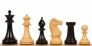 Figury szachowe Pershing 4,25" hebanowe