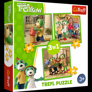 PUZZLE 3w1 ZABAWY TREFLIKÓW TREFL 34838