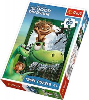 PUZZLE 60 EL DOBRY DINOZAUR JAK DOBRZE IEĆ PRZYJACIELA! TREFL 17278